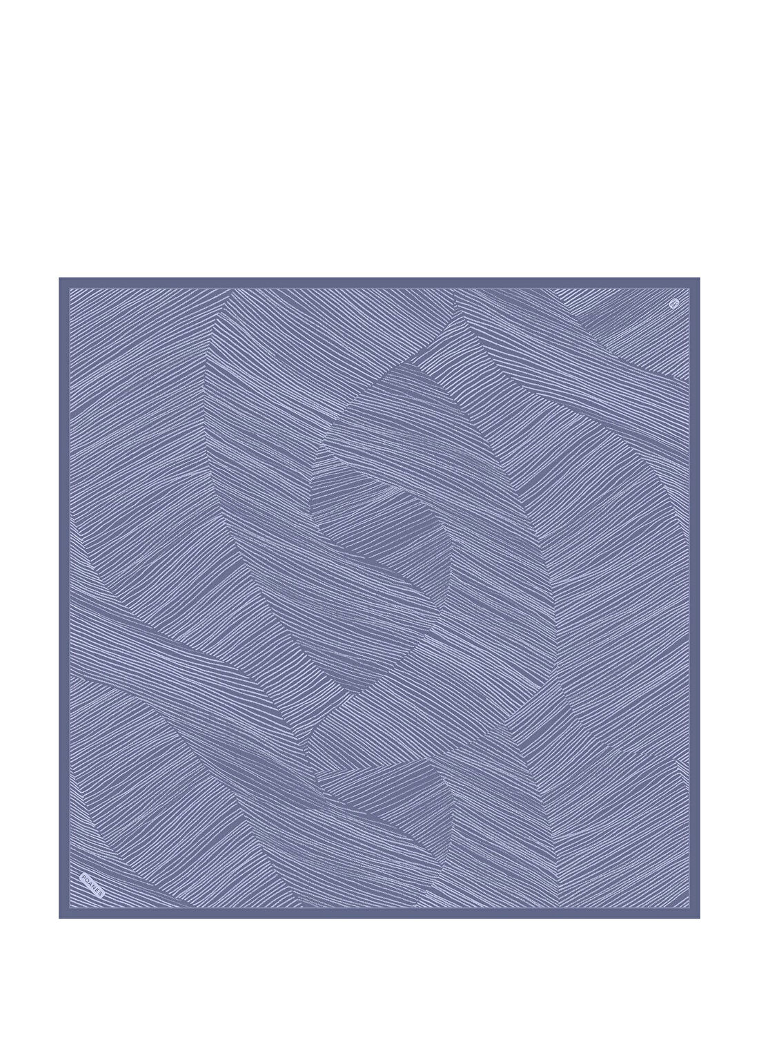 Poanes Mavi Doku Desenli Twill İpek Kadın Eşarp