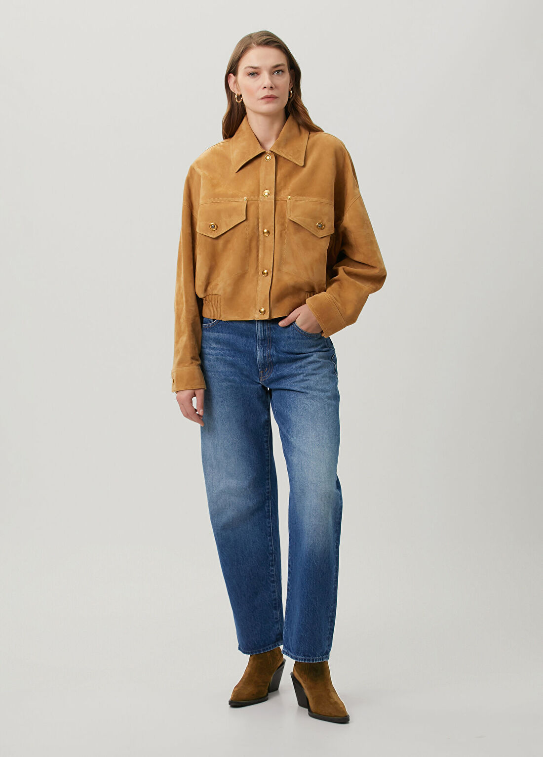Versace Taba Süet Ceket görsel 2