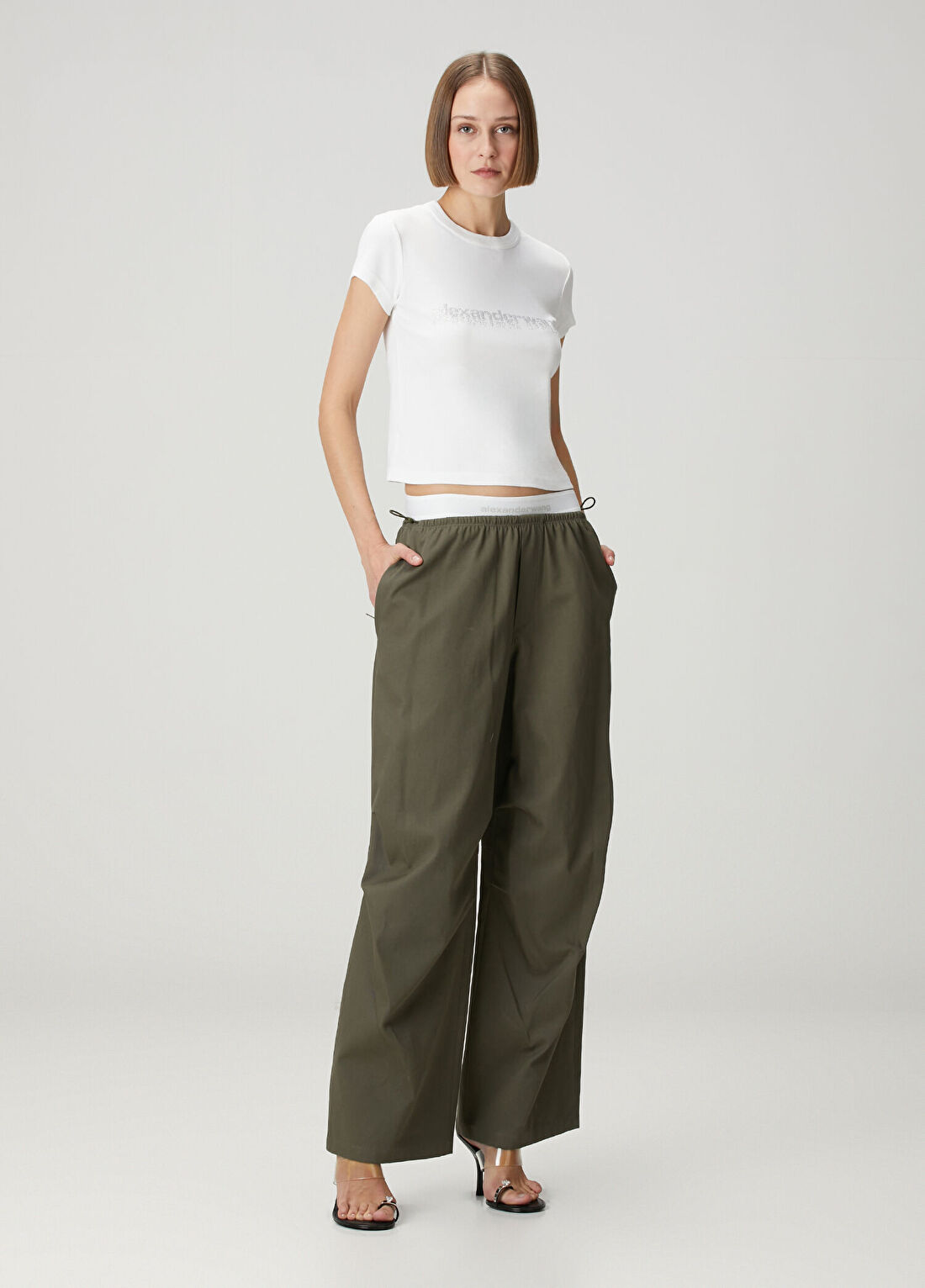 Alexander Wang Beyaz Hotfix Logolu T-shirt görsel 2