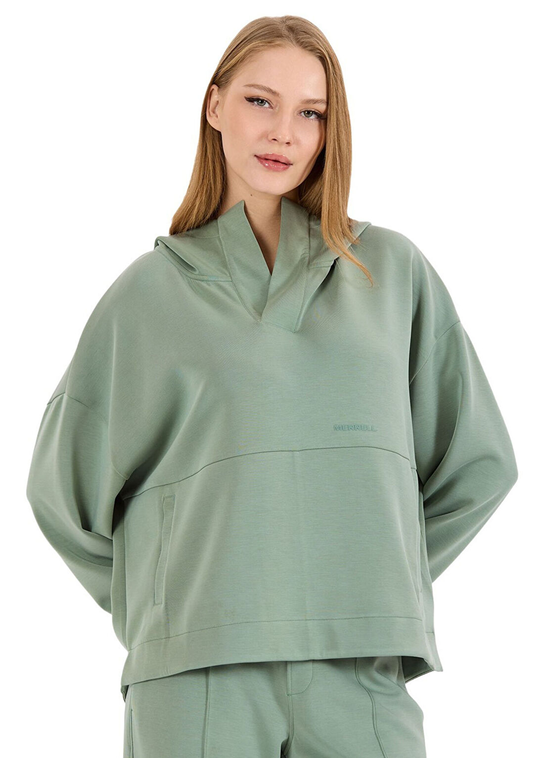 Merrell Stone Yeşil Kapüşonlu Kadın Sweatshirt