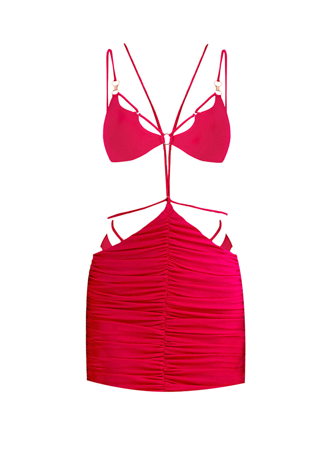 Sellie Raspberry Kadın Bikini ve Etek Set