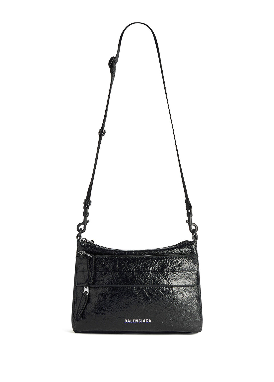 Balenciaga Explorer Duo Siyah Erkek Deri Çanta