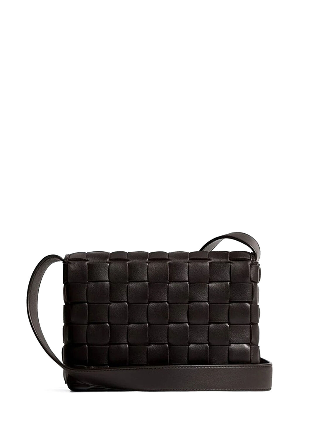 Bottega Veneta Orto Kahverengi Erkek Deri Çapraz Çanta görsel 4