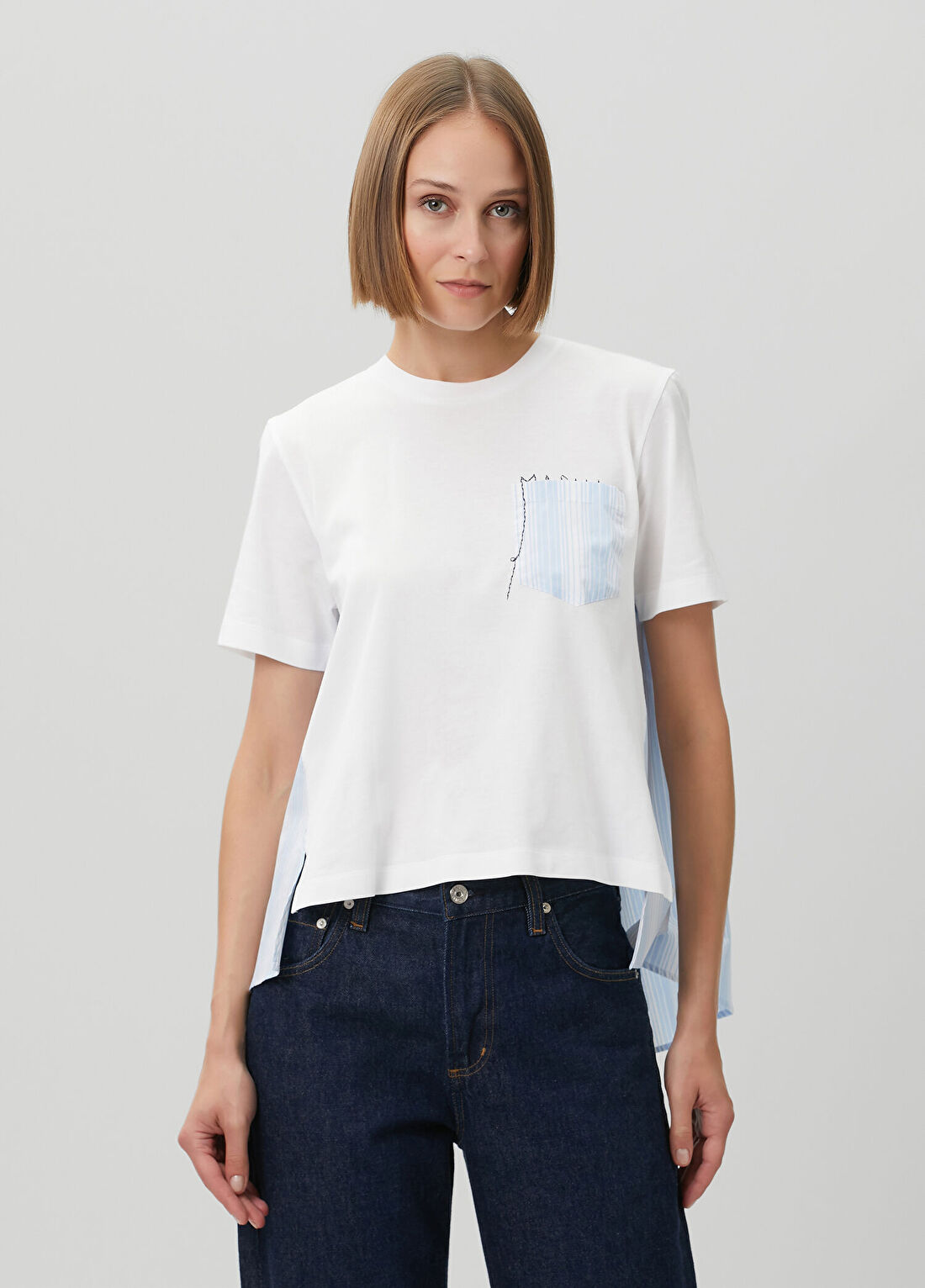 Marni Beyaz Garnili T-shirt