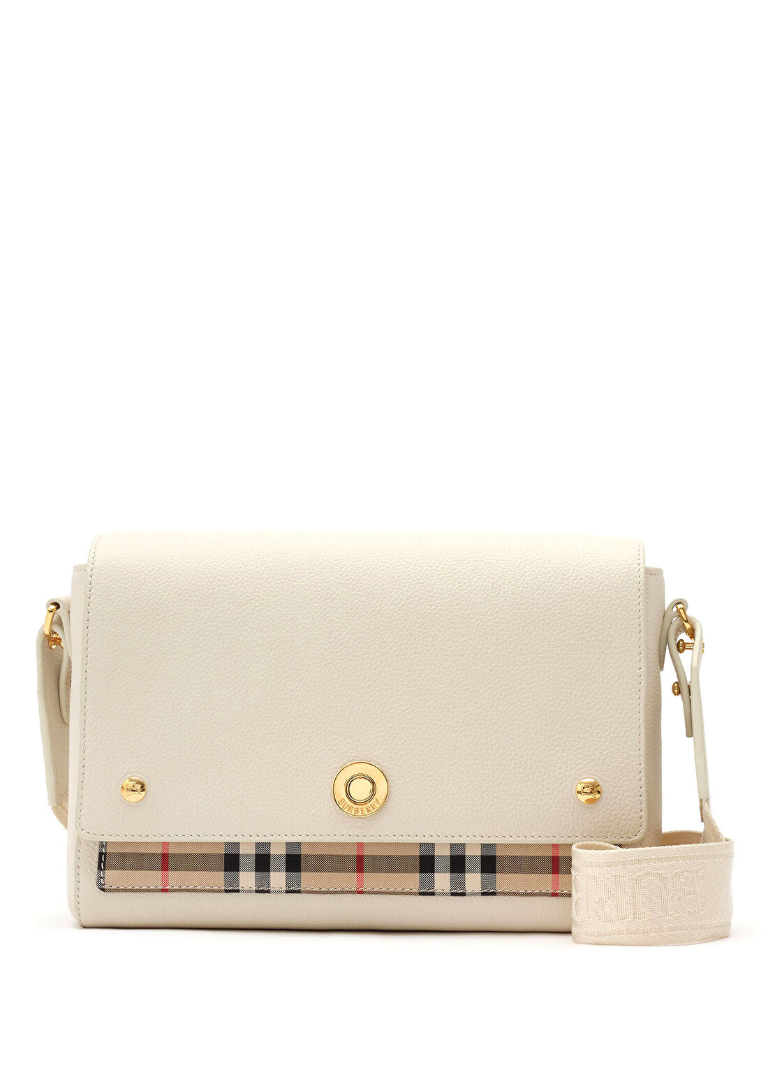 Burberry Note Bej Deri Kadın El Çantası