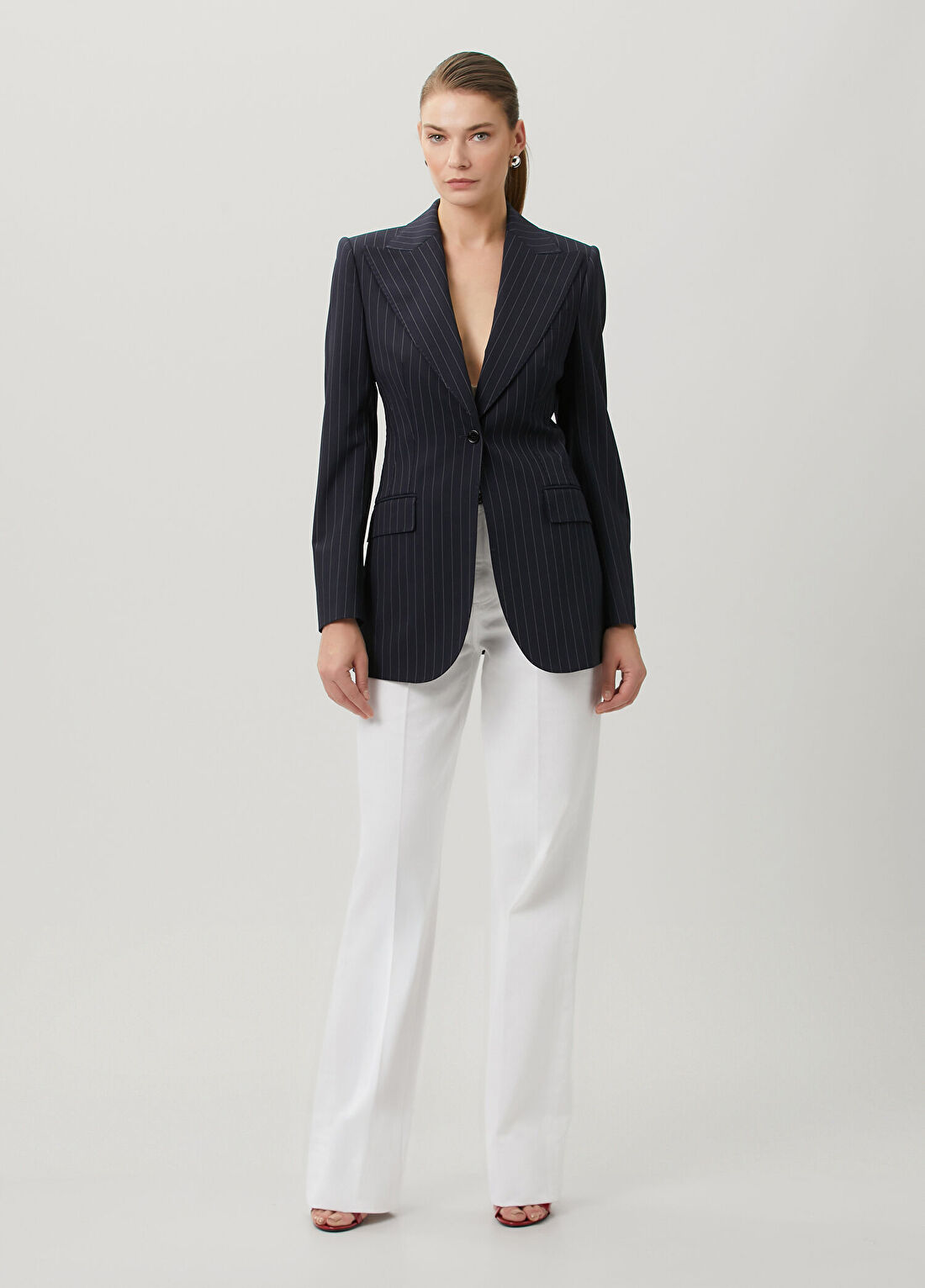 Dolce&Gabbana Beyaz Flared Jean Pantolon
