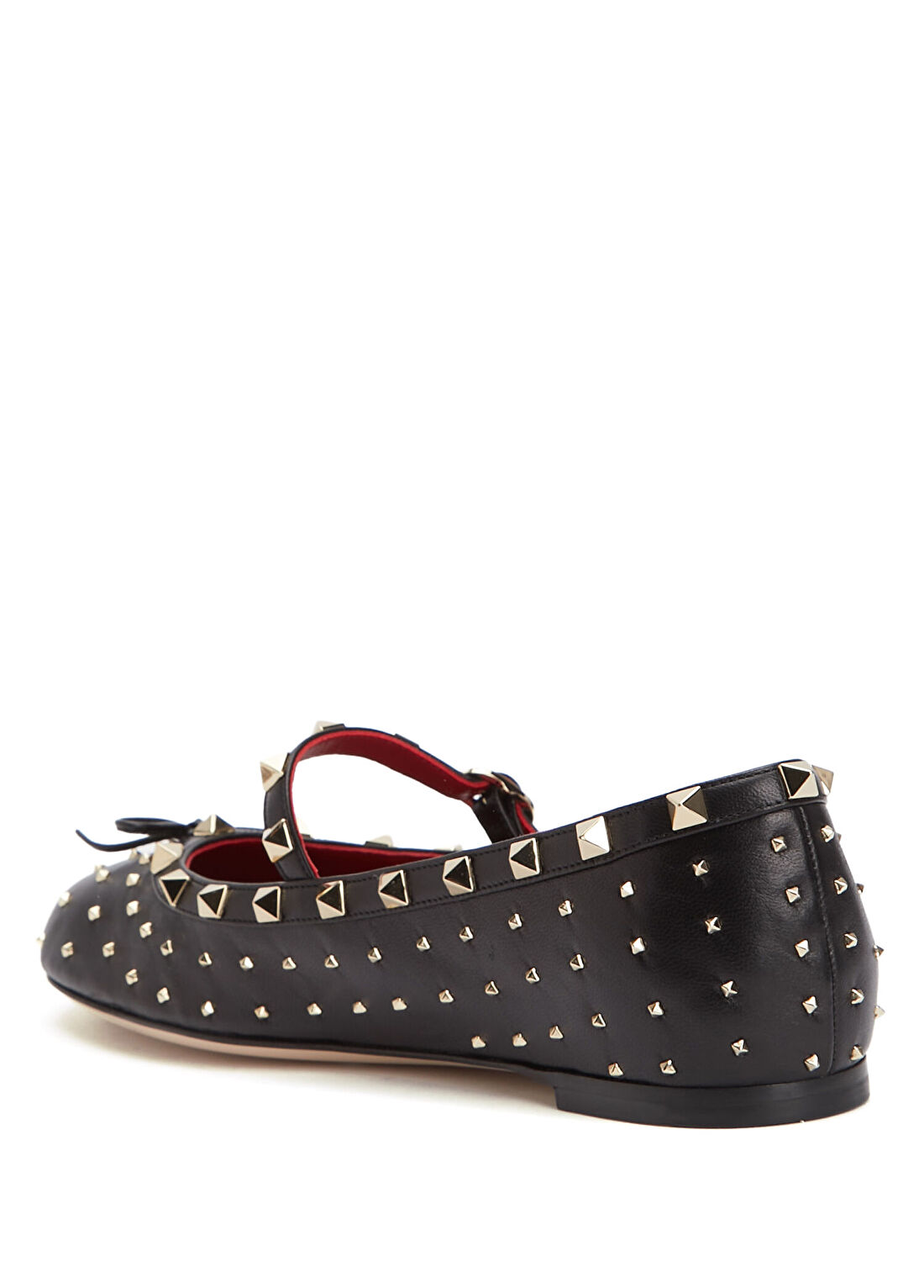 Valentino Garavani Rockstud Siyah Deri Babet görsel 3