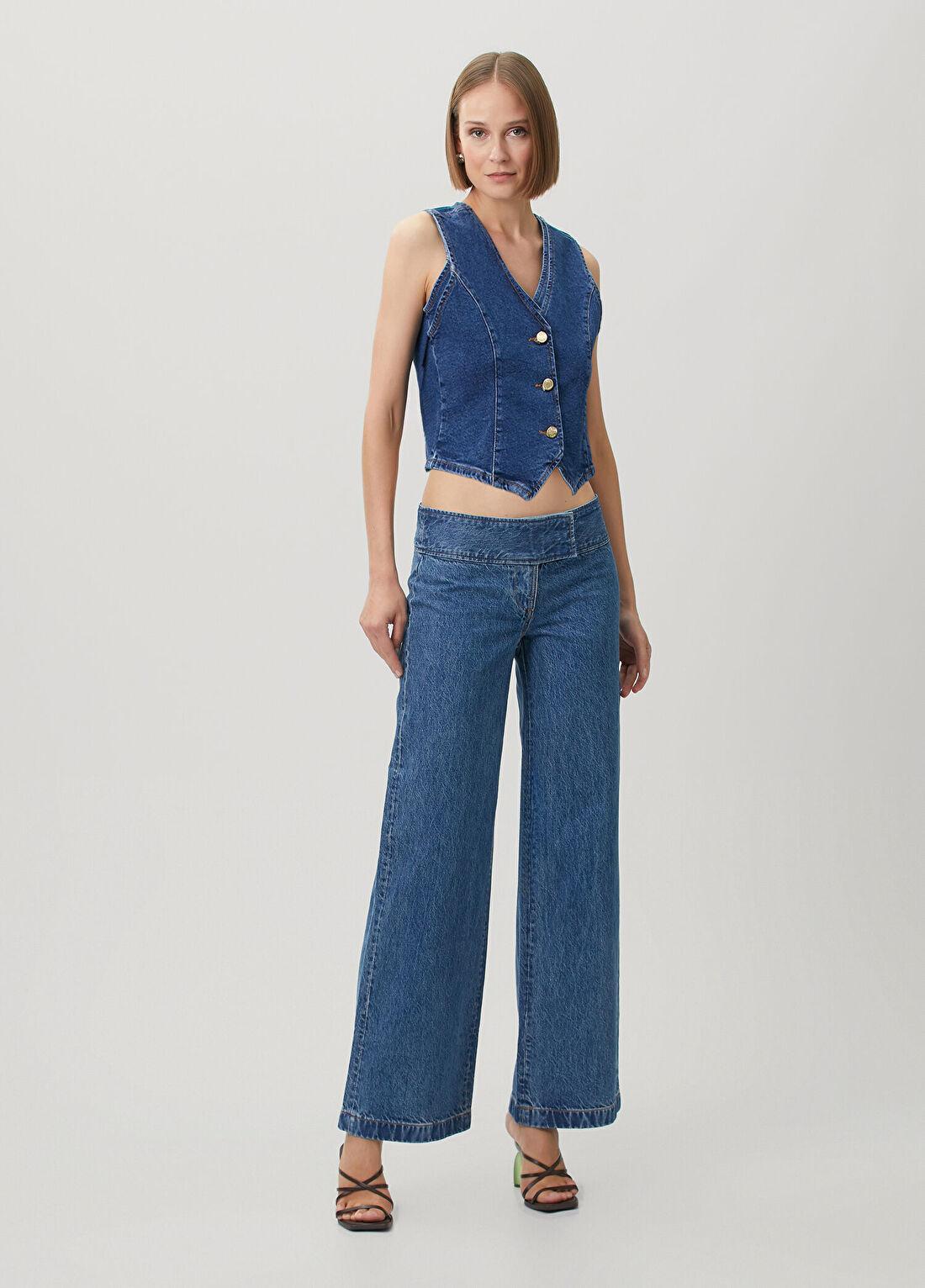Cult Gaia Yael Loose Fit Mavi Jean Pantolon