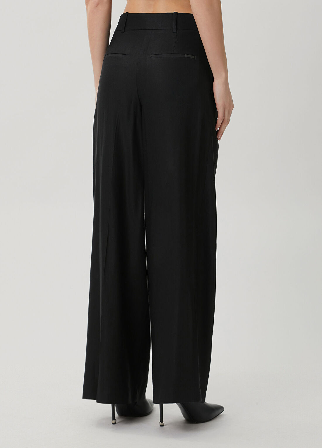 AllSaints Charley Siyah Pantolon görsel 4