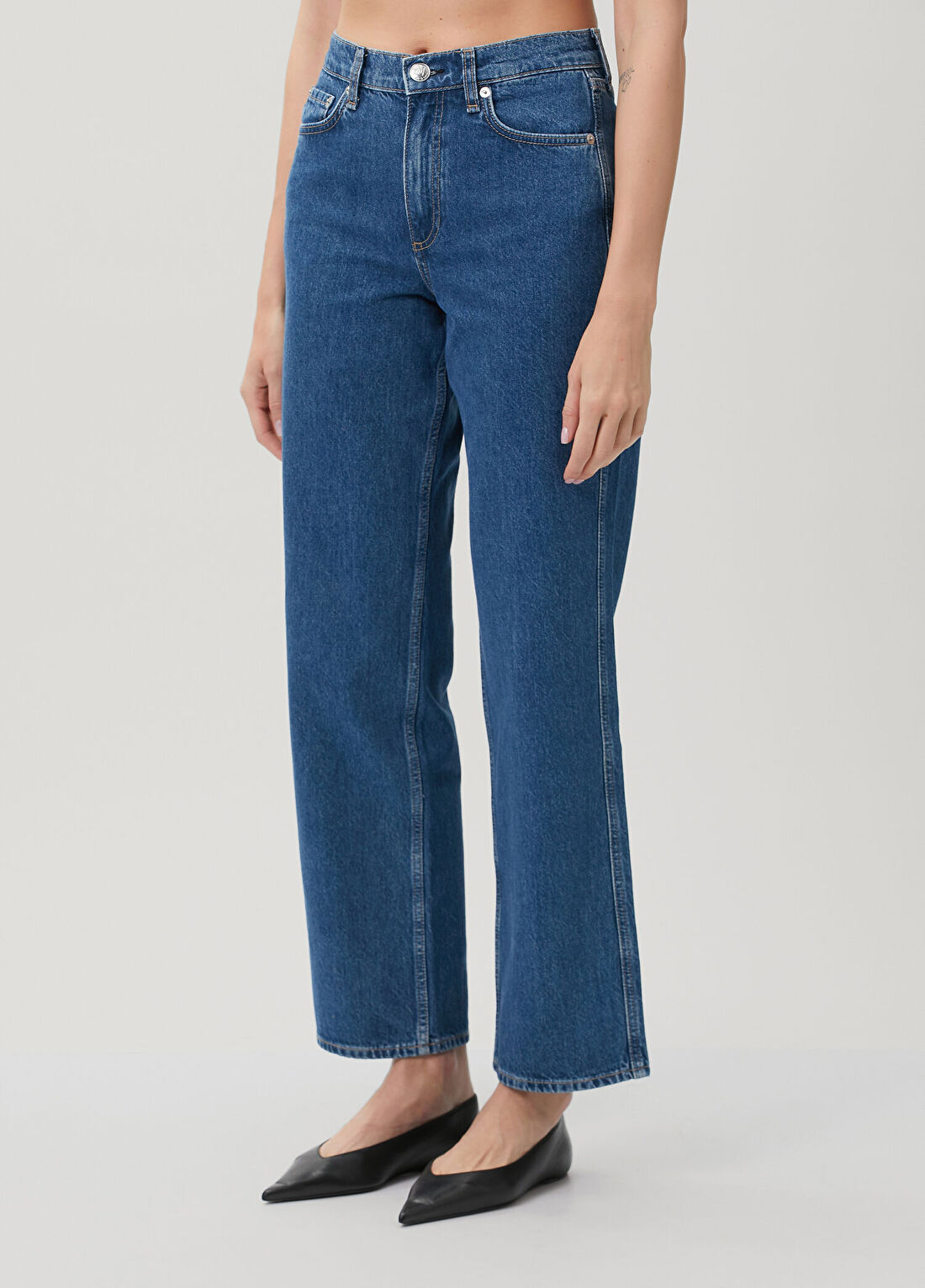 Rag&Bone Shea Straight Mavi Jean Pantolon görsel 3
