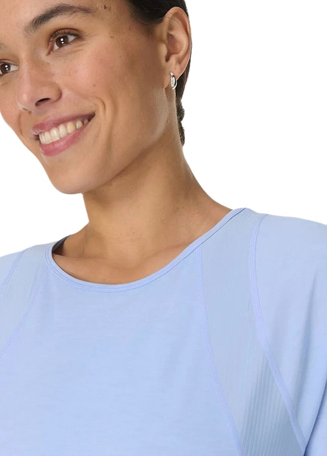 Sweaty Betty Breathe Easy Mesh Mavi Kısa Kollu Kadın T-Shirt görsel 3