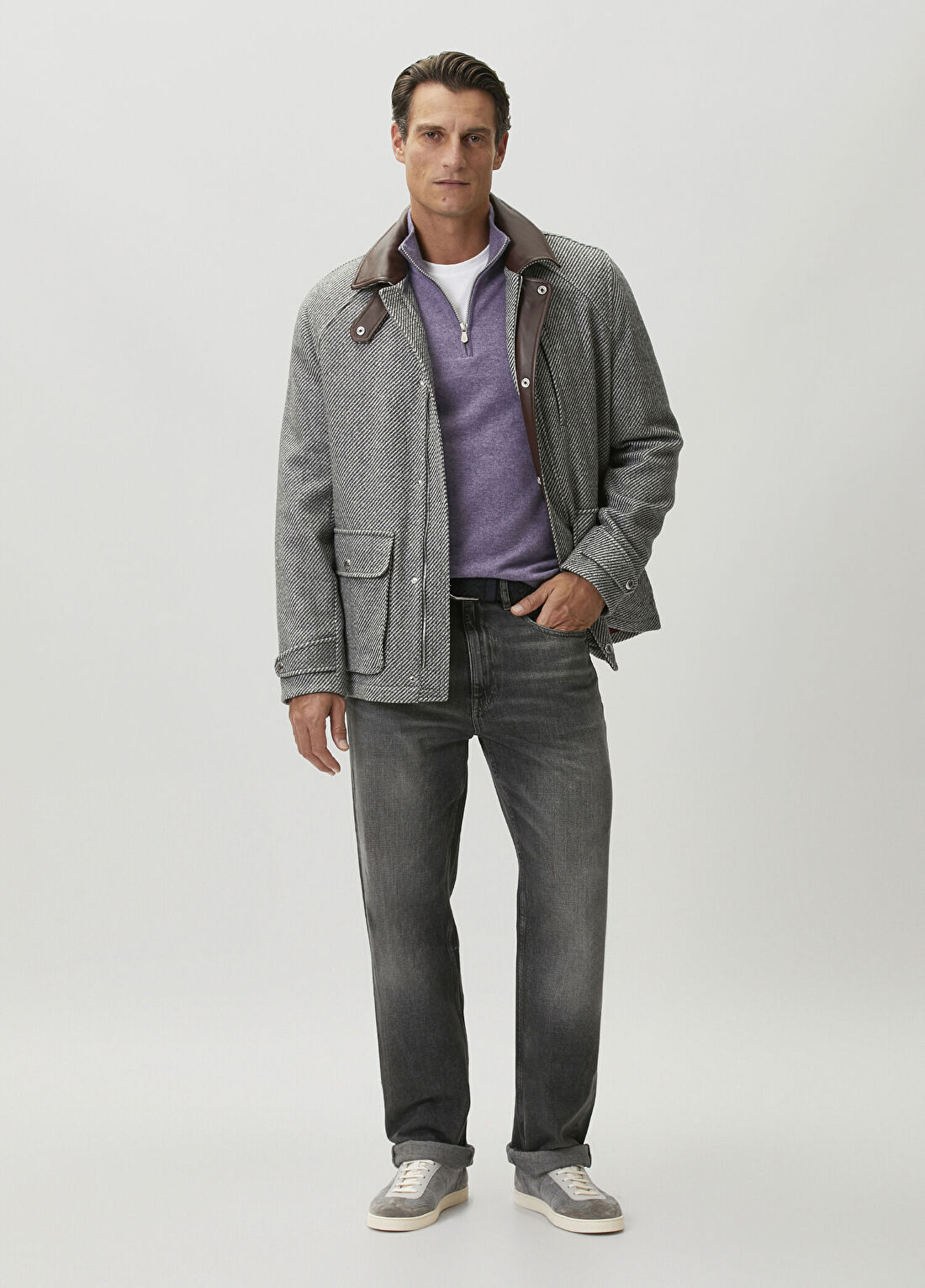 Brunello Cucinelli Gri Kaşmir Mont