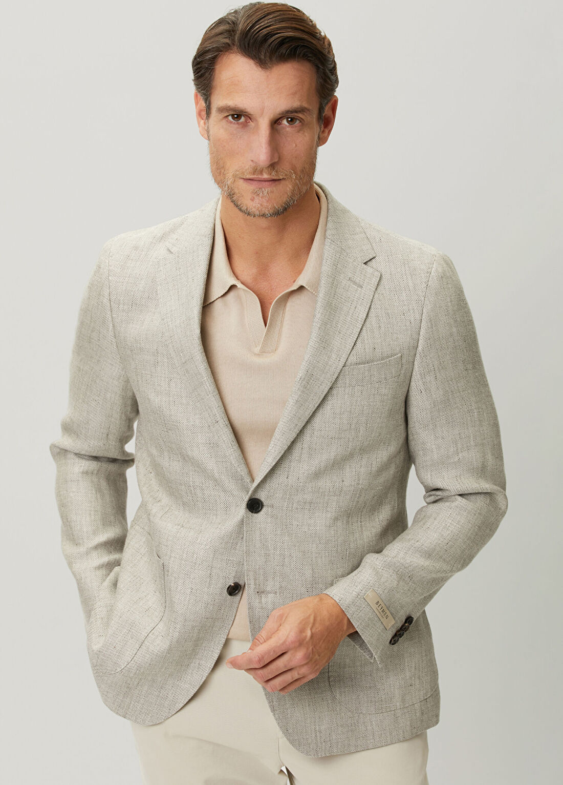 Beymen Collection Drop 7 Bej Keten Ceket görsel 4