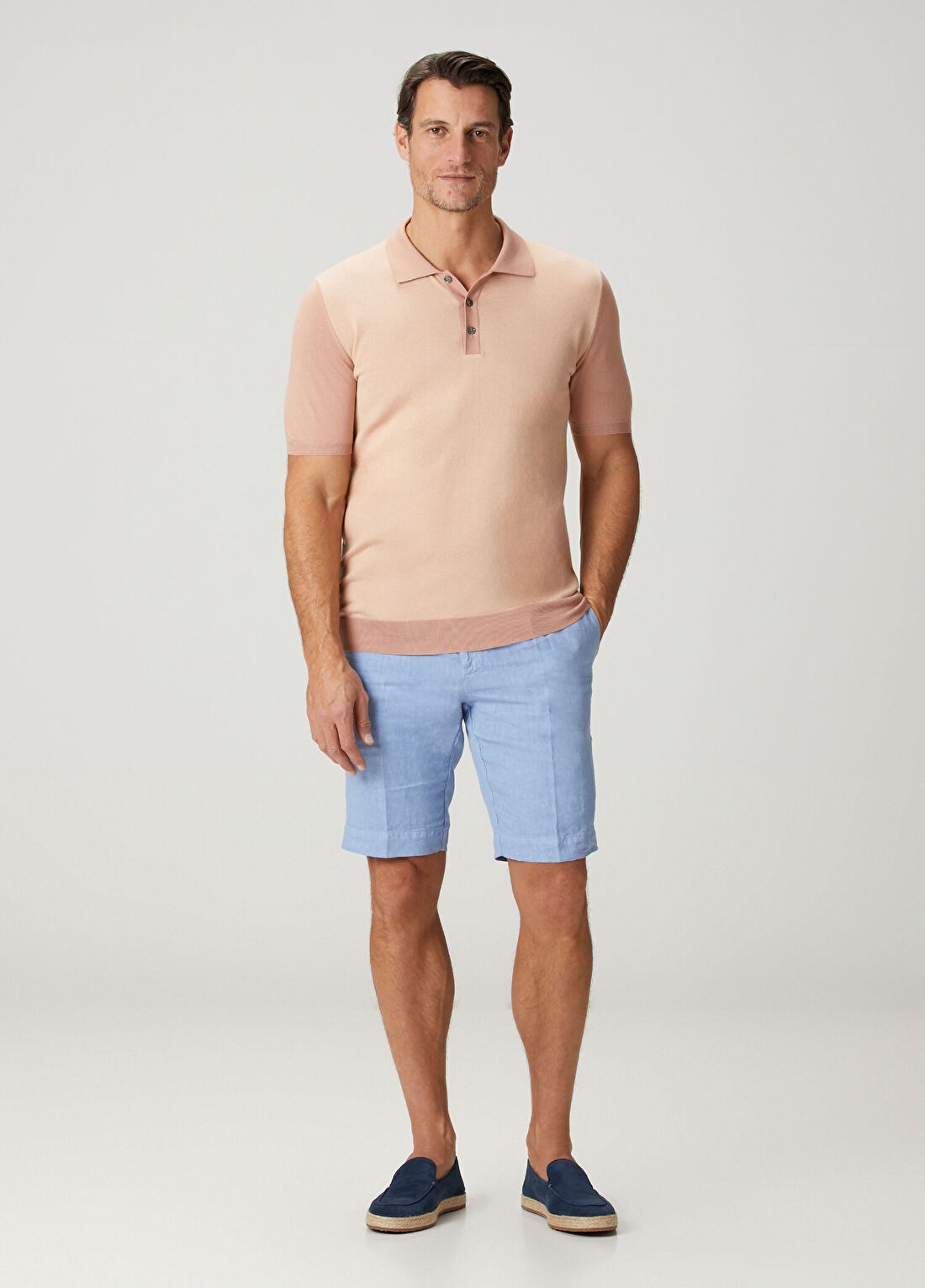 Kiton Pembe Polo Yaka T-shirt görsel 2