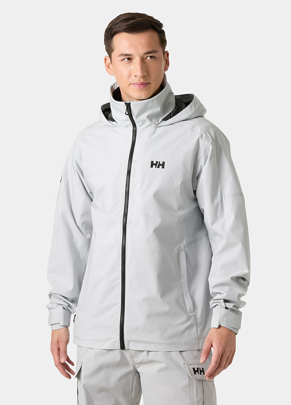 Helly Hansen Hp Racing Hooded Grey Fog Erkek Mont 2.0