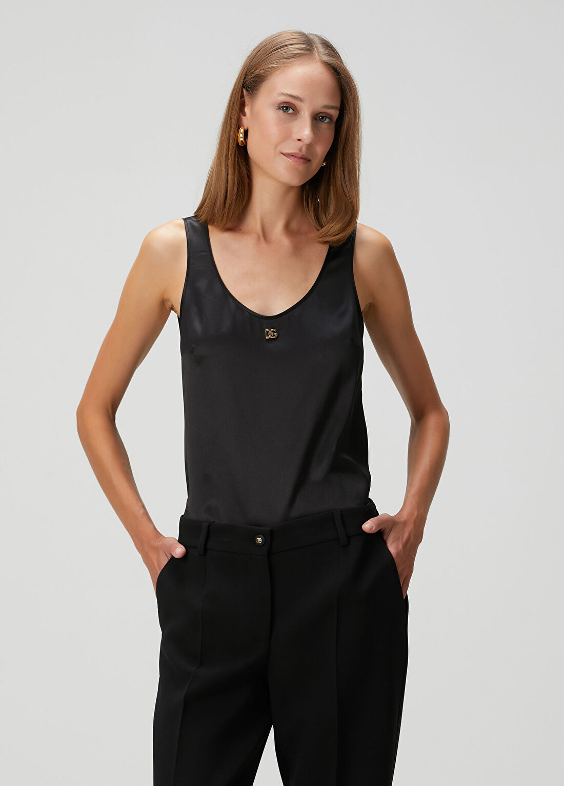 Dolce&Gabbana Siyah İpek Bluz