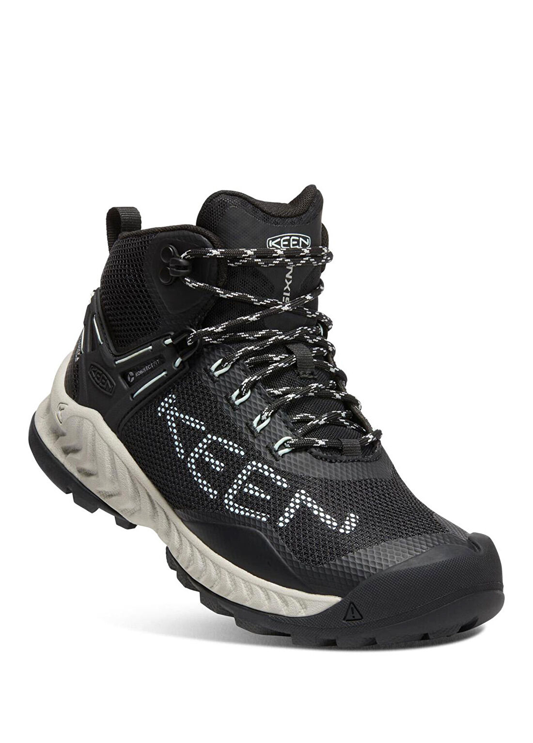 Keen Nxis Evo Black Blue Glass Su Geçirmez Kadın Yürüyüş Botu görsel 2