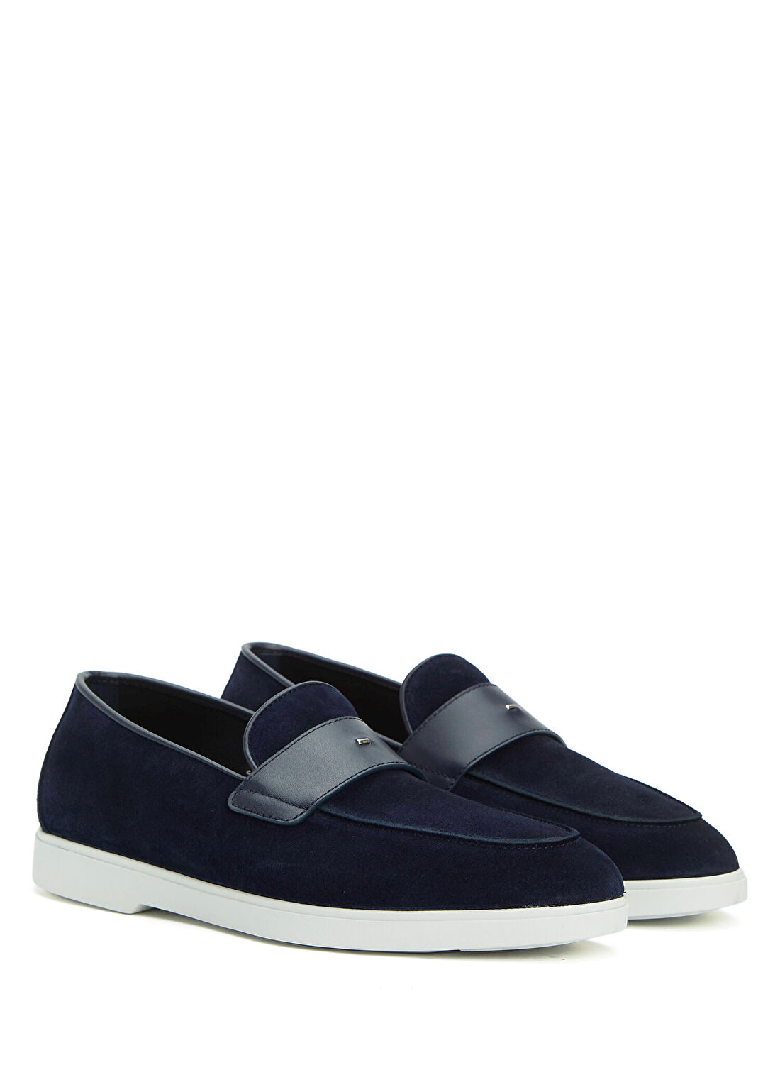 Giuseppe Zanotti Lacivert Erkek Süet Loafer görsel 2
