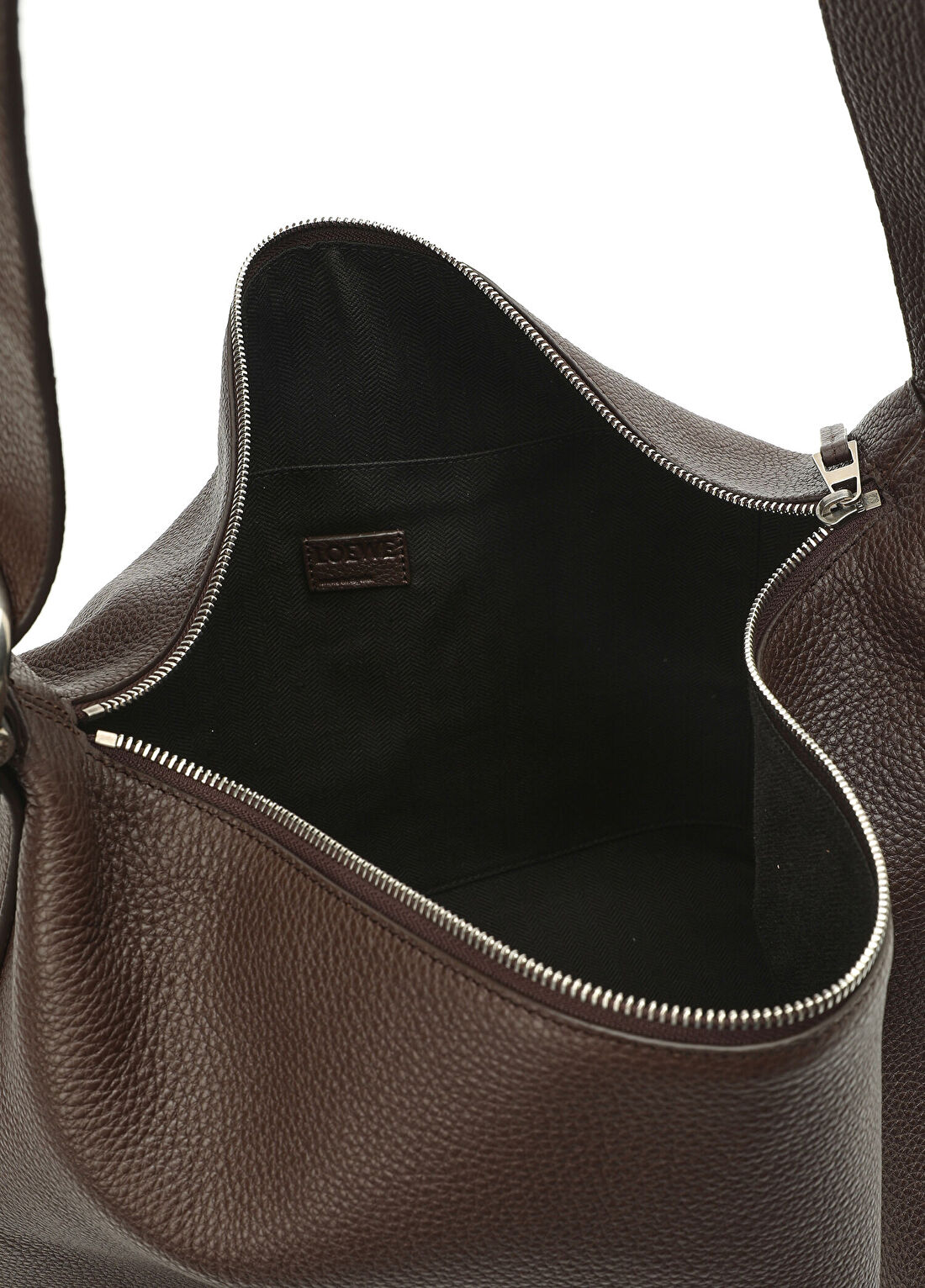 Loewe Loop Large Koyu Kahverengi Erkek Deri Çanta görsel 4