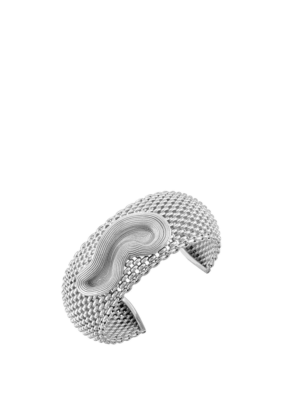Simi Seng Waves Bonded Kadın Gümüş Cuff Bileklik
