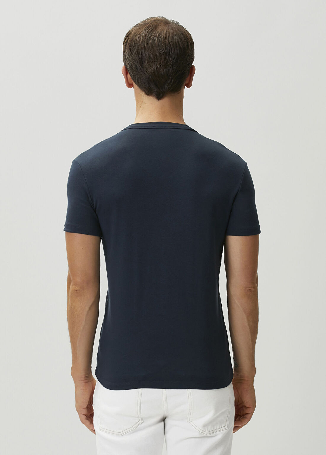 Tom Ford Lacivert Basic T-shirt görsel 4