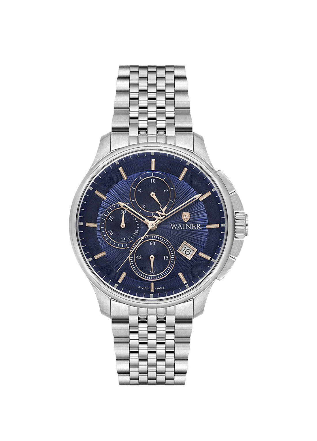 Wainer WA.19100-B Gümüş Metal Erkek Kol Saati