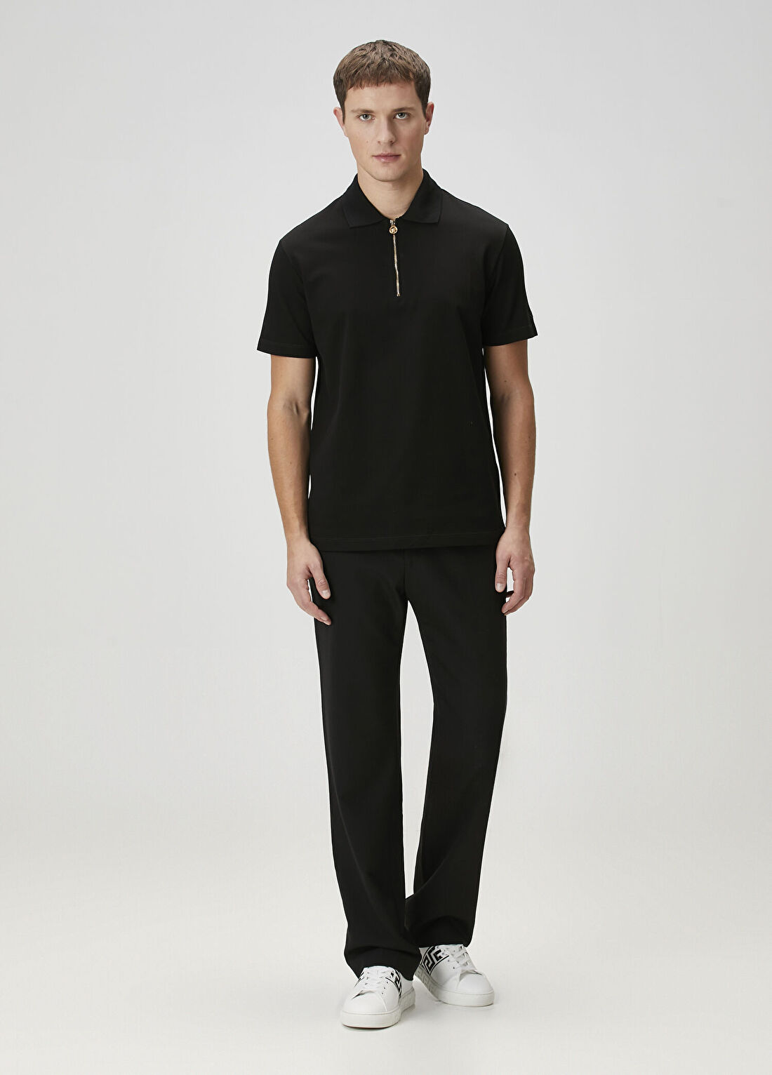 Versace Siyah Polo T-shirt görsel 2