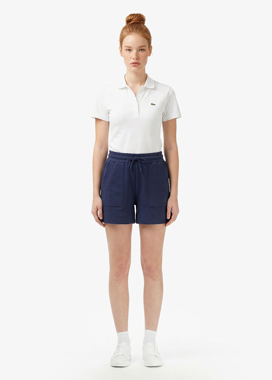 Lacoste Lacivert Relaxed Fit Kadın Şort