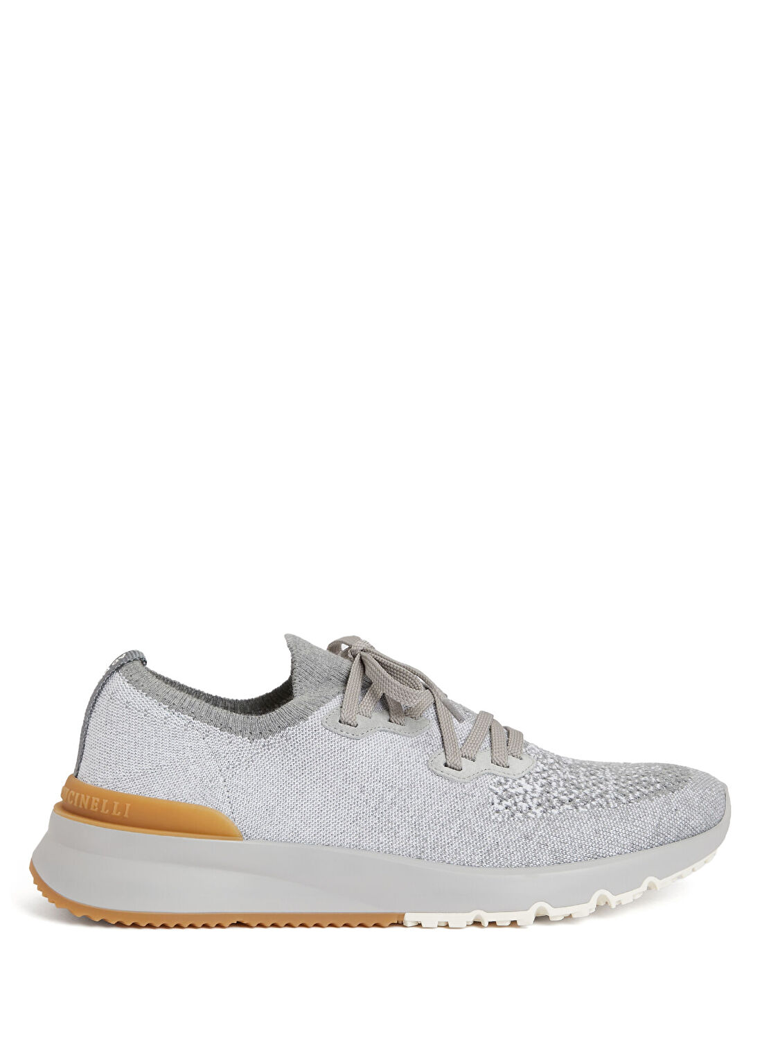 Brunello Cucinelli Gri Çorap Formlu Erkek Sneaker
