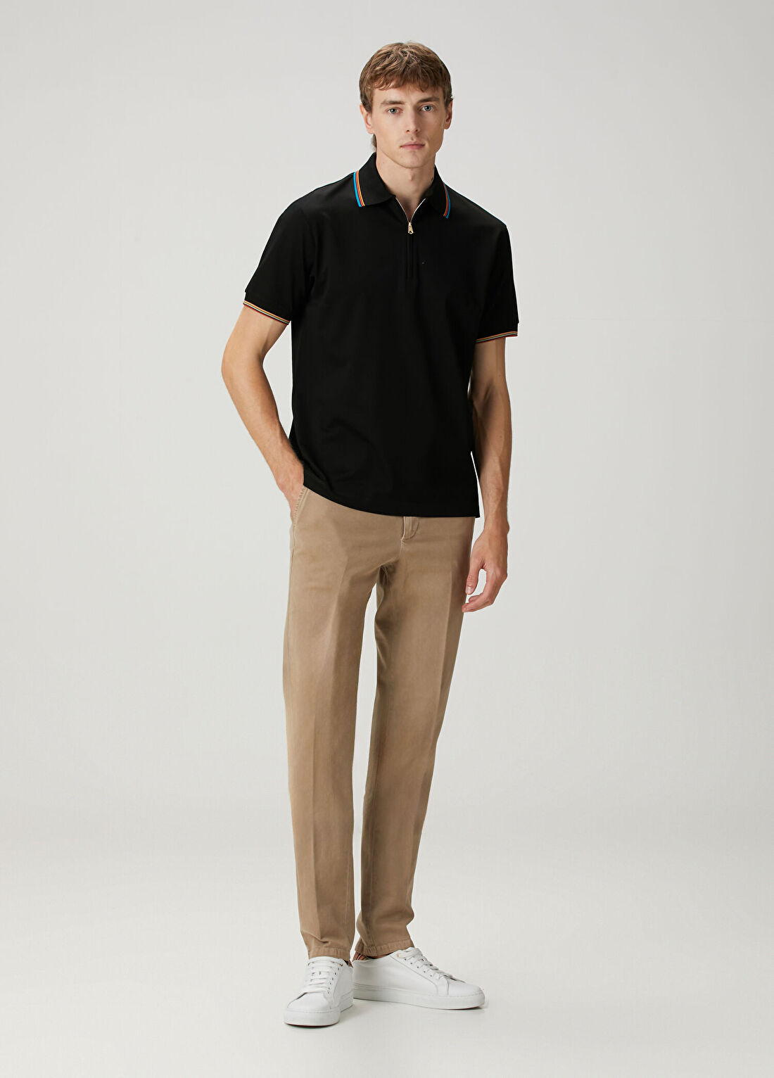 Paul Smith Siyah Polo Yaka T-shirt görsel 2