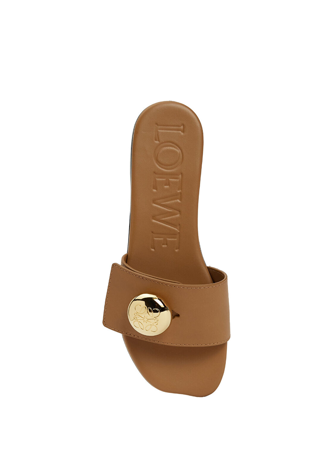 Loewe Pebble Taba Kadın Deri Terlik görsel 4