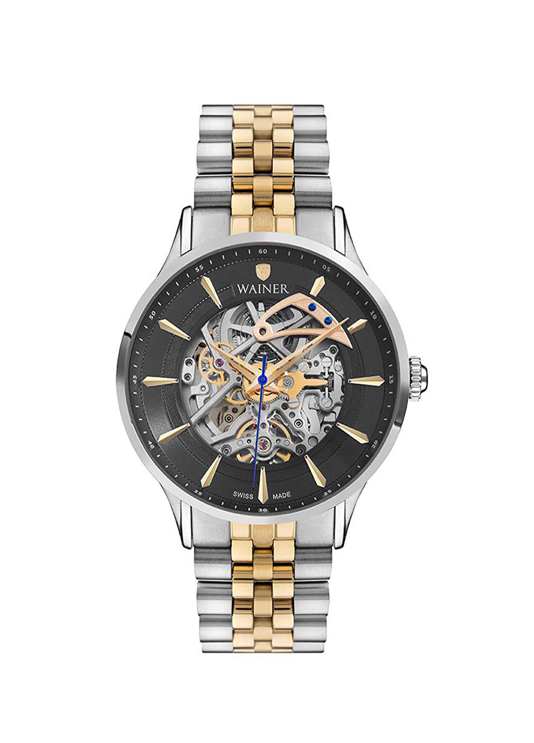 Wainer 25705-C Gri Çelik Erkek Kol Saati