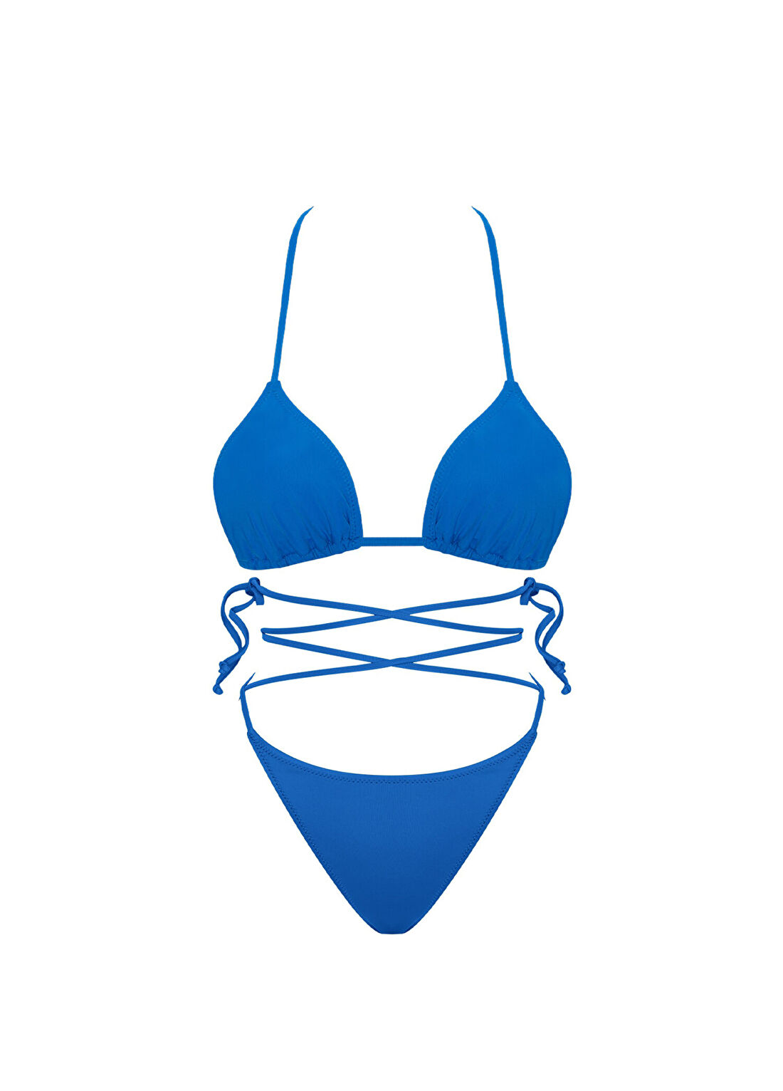 Haracci Isla Econyl İpli Mavi Üçgen Kadın Bikini Takımı