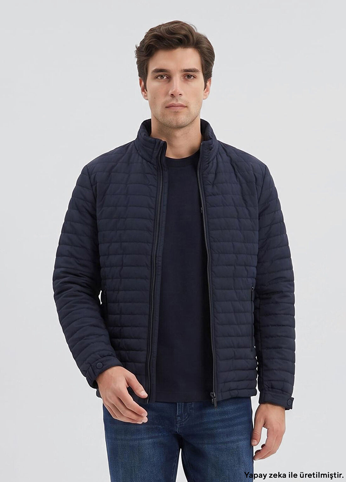 Network Lacivert Puffer Mont