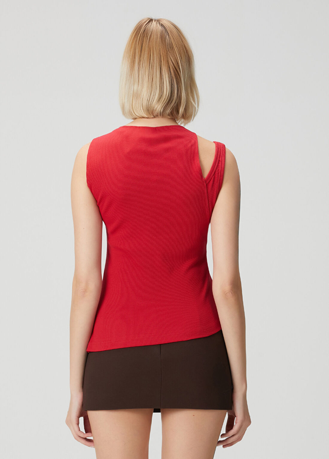 Courreges Kırmızı Asimetrik Triko görsel 4