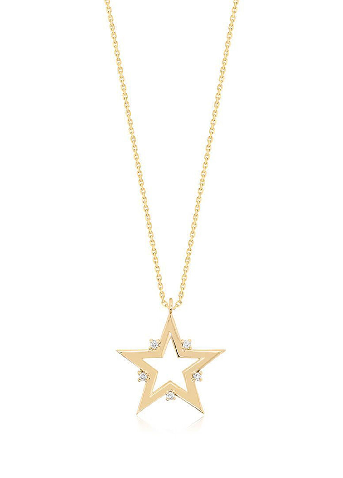 Venta Jewelry Yıldız 14 Ayar Kadın Pırlanta Kolye