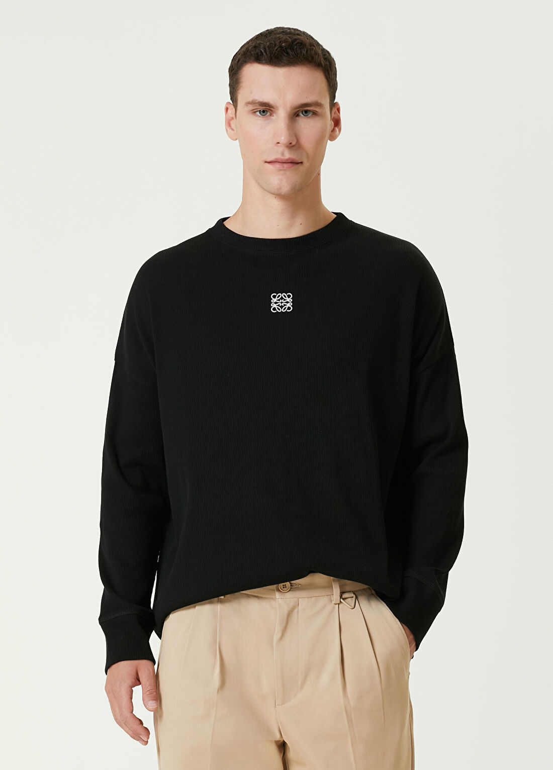 Loewe Siyah Logo Nakışlı Sweatshirt