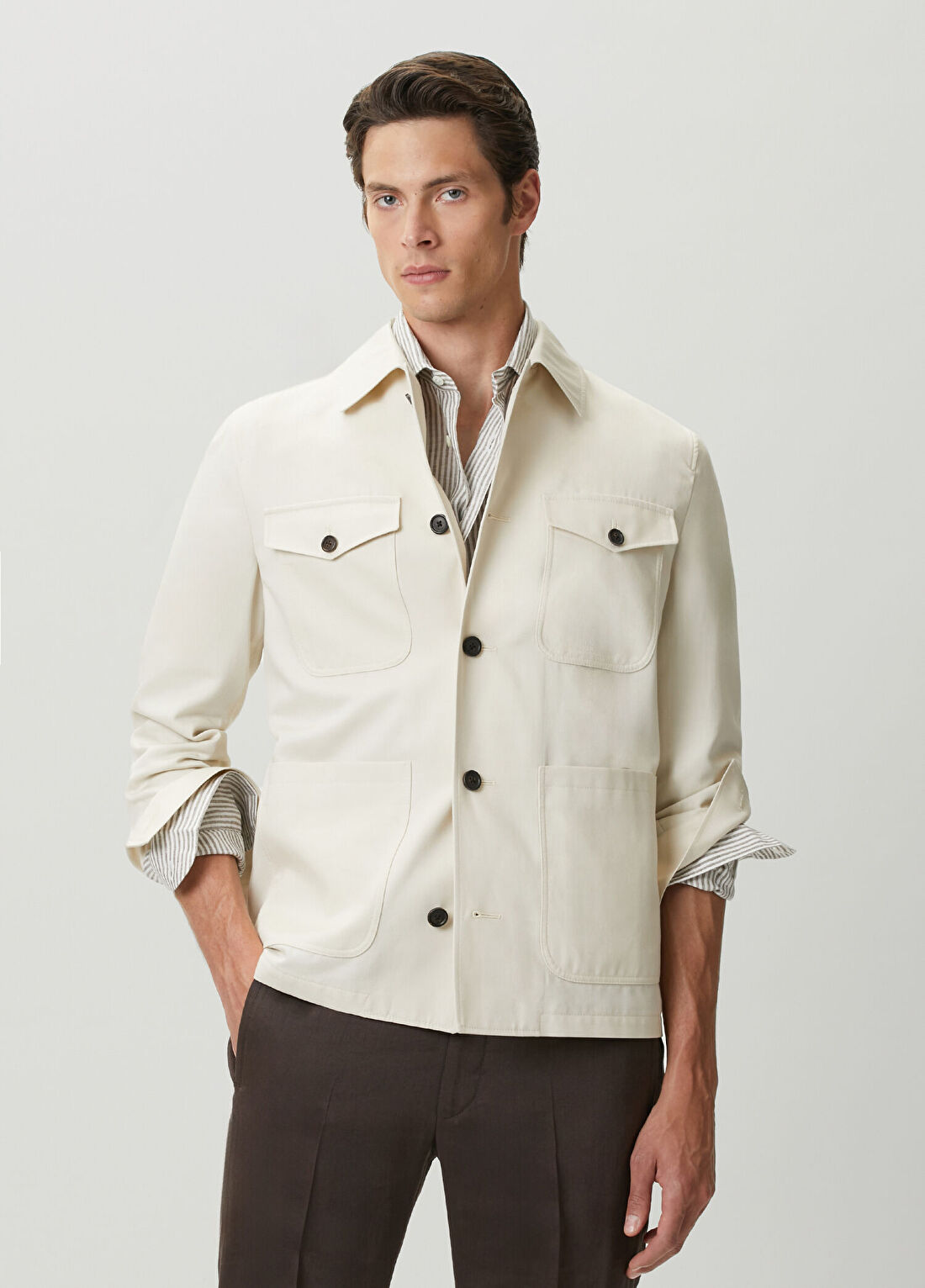 Corneliani Kırık Beyaz Mont