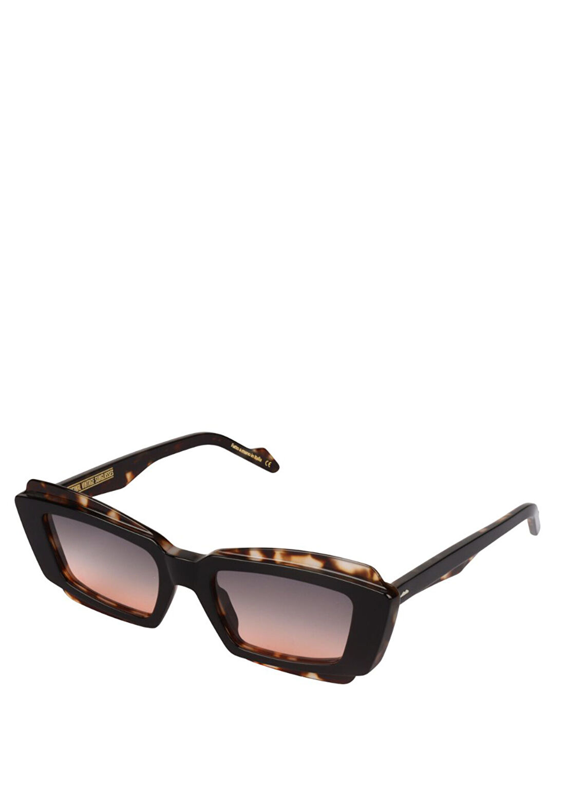 Original Vintage Sunglasses Gloss Double GD 01 Dark Pink Asetat Unisex Güneş Gözlüğü
