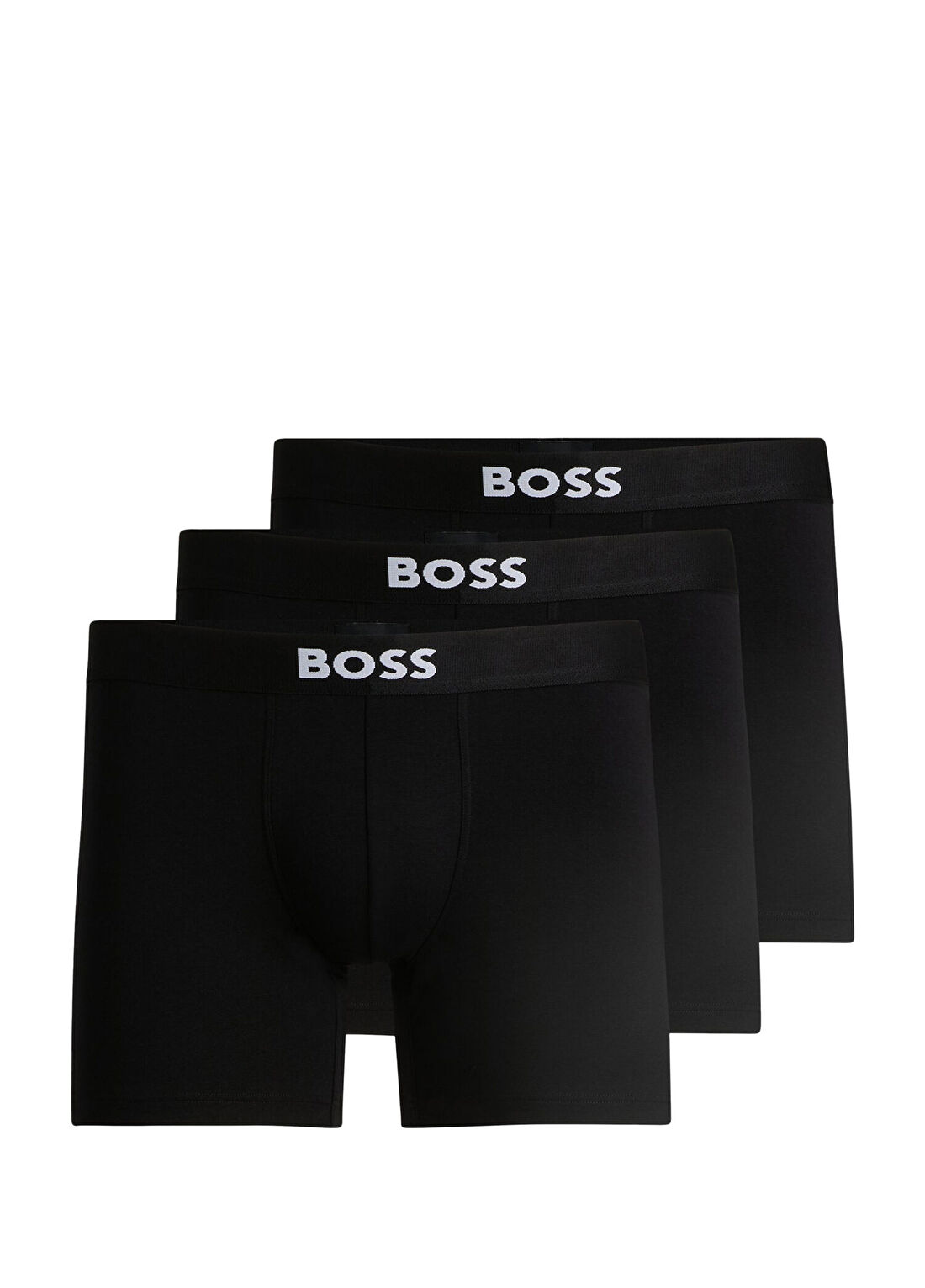 Boss Siyah Logo Bantlı Boxer Set