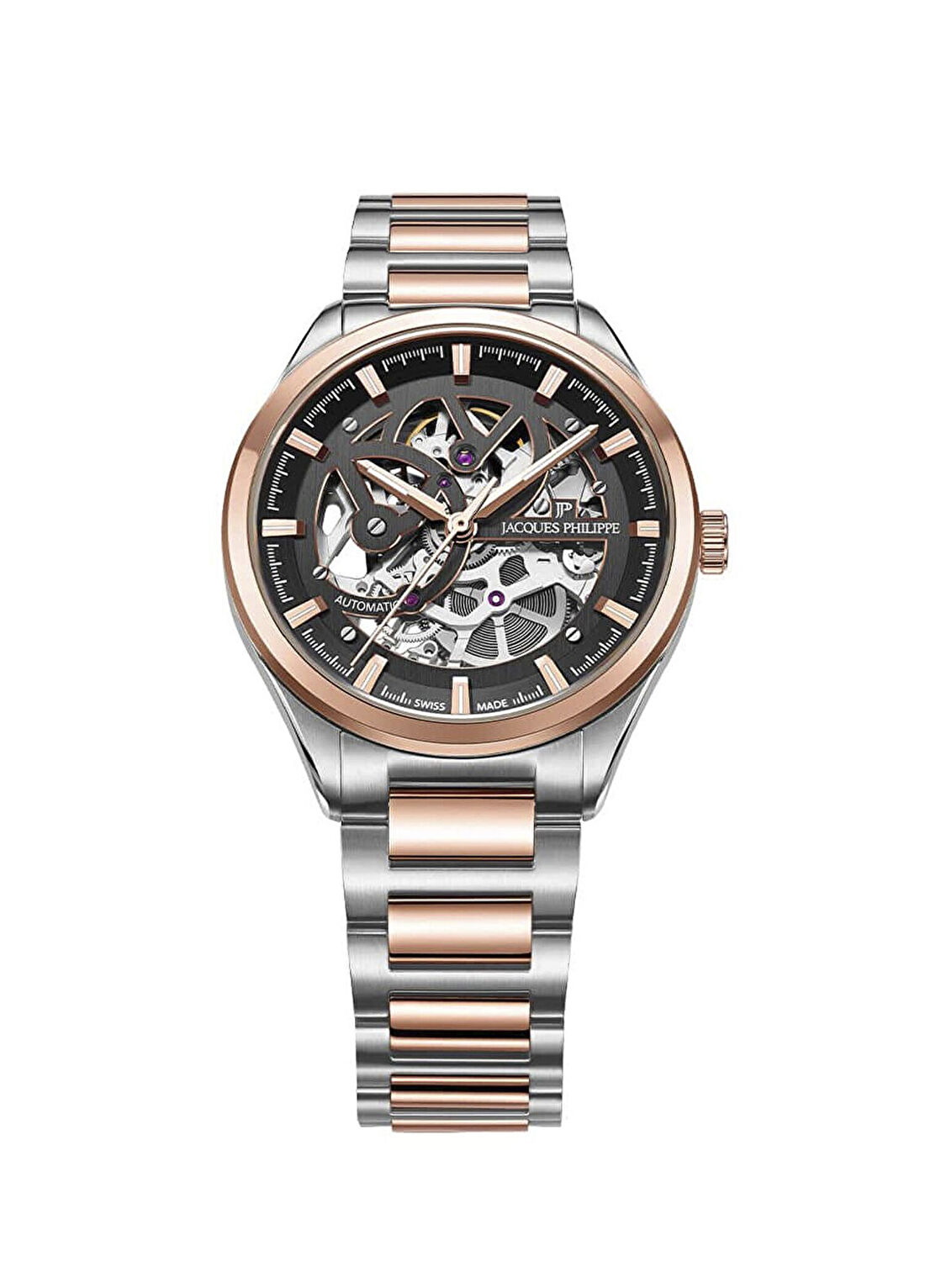 Jacques Philippe JPAGS9773X8SQ Metalik Gri Rose Gold Çelik Erkek Kol Saati