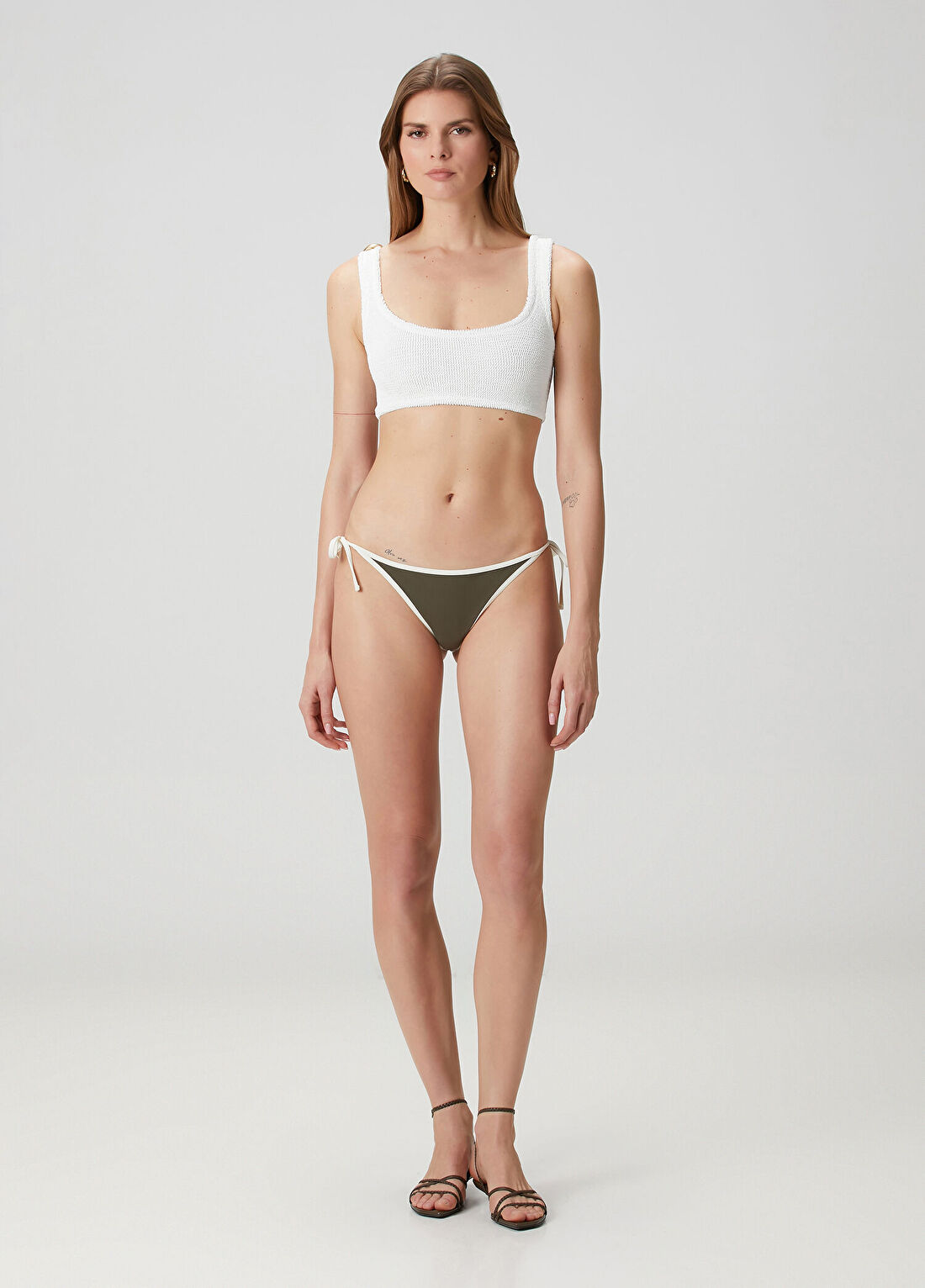 Brunello Cucinelli Koyu Yeşil Bikini Altı