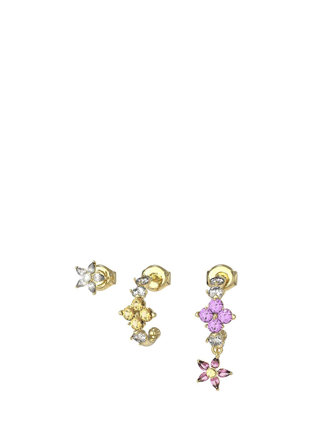 Guess JGUJUBE06035JWYGMCTU Secret Garden Zirkon Taşlı Çelik Kadın Küpe Seti
