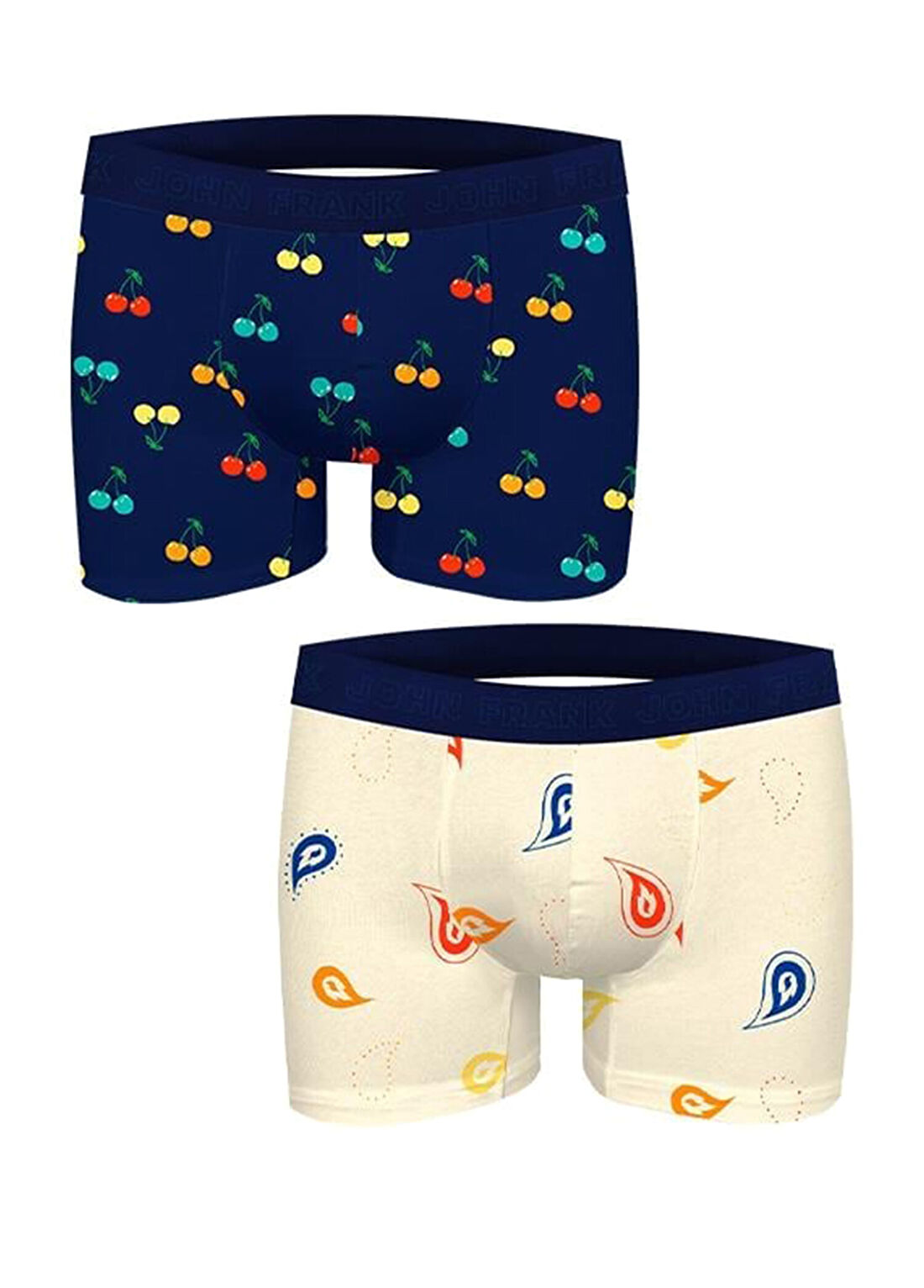 John Frank Fun Çok Renkli 2li Boxer Seti