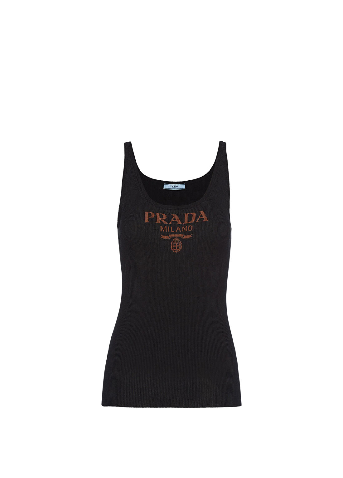 Prada Siyah İpek Logolu Askılı Kadın Atlet