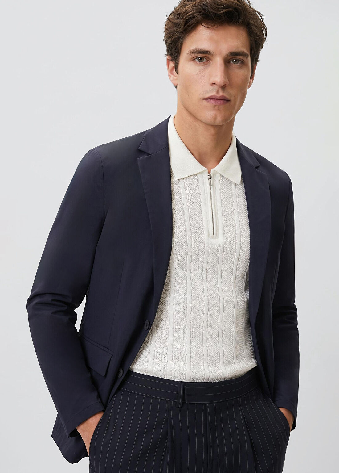 Network Lacivert Traveller Blazer Ceket görsel 3