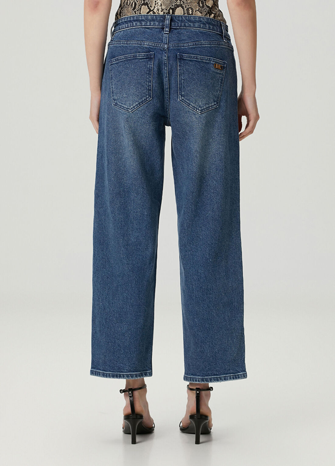 Michael Michael Kors Mavi Straight Leg Jean Pantolon görsel 4
