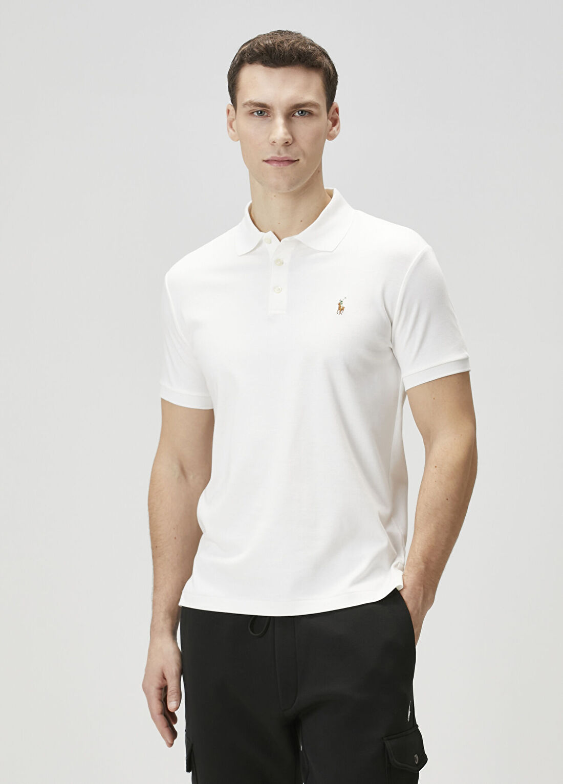 Polo Ralph Lauren Beyaz Slim Fit Polo Yaka T-shirt