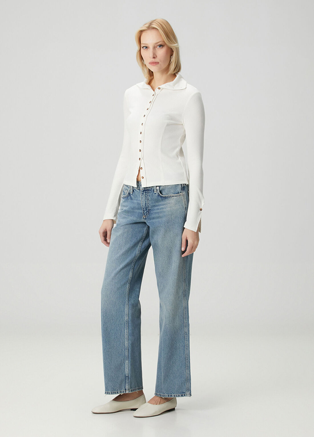 Rag&Bone Saige Relaxed Straight Mavi Jean Pantolon
