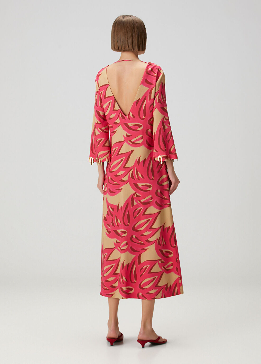 Themisz Ismene Desenli Kaftan görsel 4